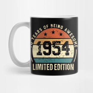 Vintage 1954 Birthday Gift Idea Classic 70th Bday Mug